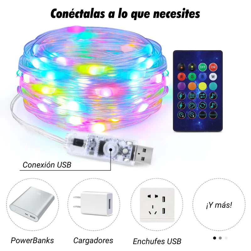 LUCES SMART NAVIDEÑAS CON RGB PARA DECORACIÓN